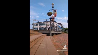 Extreme Footbag Athlete Performs INSANE Stunt Over Railing [upl. by Vogele]