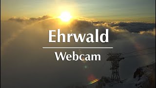 Webcam Ehrwald  Sonnenaufgang über Tiroler Zugspitze [upl. by Aihsekan686]