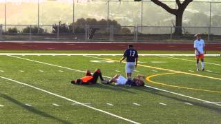 Goalkeeper Miguel Gutierrez Gets Knocked Out [upl. by Colan]