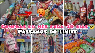 COMPRAS DO MÊS COMPLETA PARA 40 DIAS PARA 3 PESSOAS  COMPRAS DO MÊS NO SUPERMERCADO  VALOR TOTAL💰 [upl. by Milissa715]