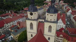 Lutherstadt Wittenberg Altstadt Vogelperspektive [upl. by Nosyrb]