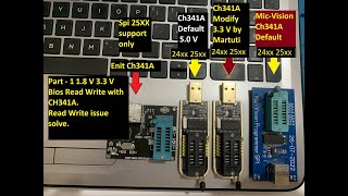 Part  1 18 V 33 V Bios Read Write with CH341A Read Write issue solve Which bios programmer best [upl. by Ugo56]