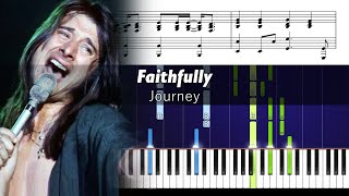 Journey  Faithfully  Accurate Piano Tutorial with Sheet Music [upl. by Leaper]