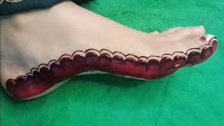 Beautiful feet mehndi designs 🌿 mehandi design llEasy mehndi simpe [upl. by Miof Mela]