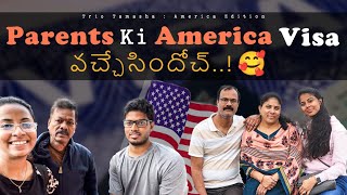 Complete Parent visa process  Parents ki visa వచ్చేసిందోచ్  B2  USA  India  Telugu Vlogs [upl. by Adnolehs]