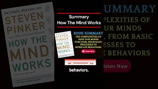 Summary of How The Mind Works by Steven Pinker  AudioBook booktok booksummary books booktube [upl. by Nonrev]