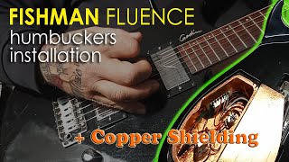 Fishman Fluence Modern Humbucker set installation  PLUS  Copper Shielding to kill the RF noise [upl. by Elbas209]