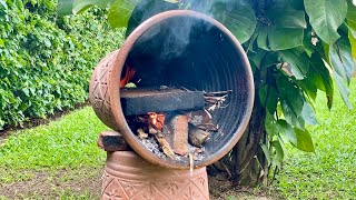 Come COSTRUIRE un FORNO a LEGNA per PANE e PIZZA utilizzando un vaso di terracotta  FORNO fai da te [upl. by Silas]