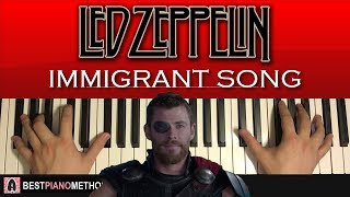 HOW TO PLAY  Led Zeppelin  Immigrant Song Piano Tutorial Lesson [upl. by Adalheid]