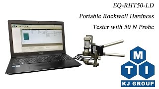 Portable Rockwell Hardness Tester with 50 N Probe for 19  70 HRC test  EQRHT50LD [upl. by O'Reilly664]