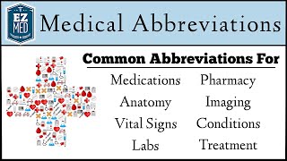 Medical Terminology List of Common Abbreviations Nursing USMLE [upl. by Berna301]