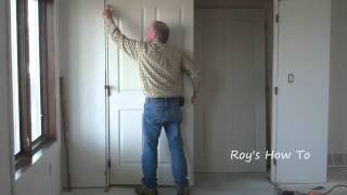 How To Install Prehung Interior Double Doors Video [upl. by Atiuqam]