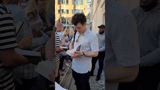 Luke Thompson at the stage door of the Harold Pinter Theatre after his performance in A Little Life [upl. by Mariquilla]