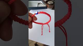 DISEÑO 🧿✨ Pulsera de Ojo Turco tejida con hilo rojo o negro ojoturco pulseras [upl. by Lesoj]