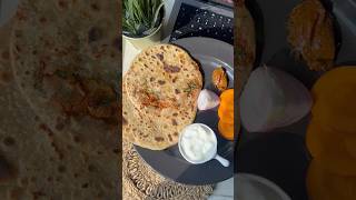 Aaj work from home wala lunch pe banaya Muli ka Parantha shorts youtubeshorts [upl. by Tnayrb]