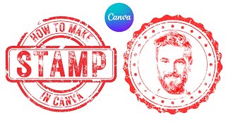 Rubber Stamp Effect and Portrait Stamp Effect in Canva [upl. by Ennagem]