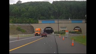 Kittatinny Tunnel on I76 twoway traffic July 11 2024 [upl. by Pyszka642]