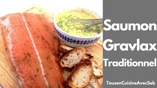 SAUMON GRAVLAX TRADITIONNEL Tous en cuisine avec Seb [upl. by Miah]