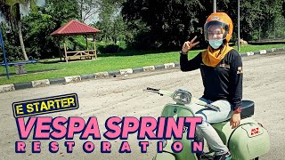 Restoration Vespa Sprint E Starter 150 cc [upl. by Maurer345]