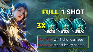 NEW LESLEY BEST 1 SHOT LIFESTEAL BUILD TUTORIAL TO RANK UP FASTER IN 2024 MUST WATCH  MLBB [upl. by Bekelja]