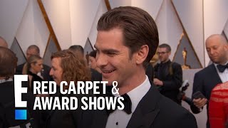 Andrew Garfield Talks Being a quotFirst Timerquot at 2017 Oscars  E Red Carpet amp Award Shows [upl. by Natie]