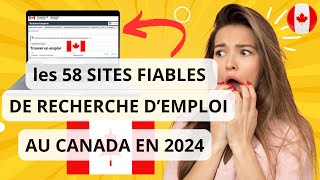 les 58 SITES fiables pour trouver lemploi au Canada en 2024 [upl. by Sophey]