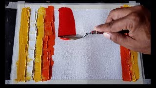 Abstract painting  Simple palette knife technique  Acrylics  Demonstration [upl. by Zippel]