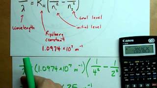 Wavelength of Light Released from Hydrogen [upl. by Yclek]