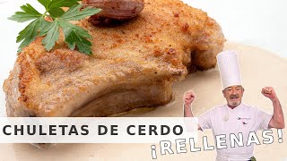 CHULETAS de CERDO RELLENAS perfectas  Con una salsa de paté para una receta de ¡10 [upl. by Ahsiral]