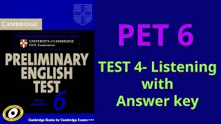 PET 6  TEST 4 Listening with Answer key [upl. by Ambur695]