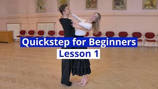 Quickstep for Beginners Lesson 1  Quarter Turn to Right Progressive Chasse [upl. by Primo61]