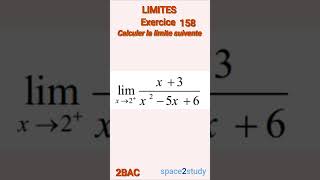 Exercice 158 Limites 2BAC Maths [upl. by Enaed897]