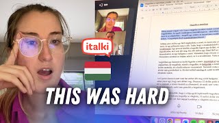 Watch me take a Hungarian lesson online as a beginnerish 🇭🇺 [upl. by Love]