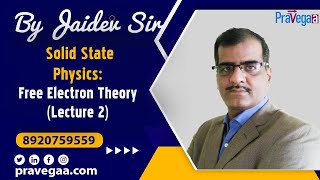 Solid State Physics Free Electron Theory Lecture 2 [upl. by Swanson]