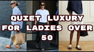 QUIET LUXURY STYLE FOR LADIES OVER 50 oldmoneyaesthetic influencer fashion pinterest oldmoney [upl. by Cindra637]