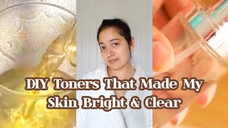 These Natural Toners made my skin bright 😍  diyskincare skinwhitening glowingskin diytoner [upl. by Ajiram]