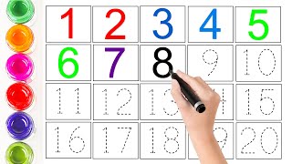 123 Numbers  1234 Number Names  1 To 20 Numbers Song  12345 learning for kids  Counting Numbers [upl. by Tteve]