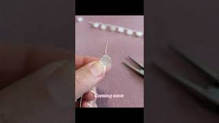 Stepbystep wirewrapping moonstone briolettes shorts [upl. by Sairacaz]