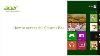 Windows 8  How to access the Charms Bar [upl. by Eimaral552]