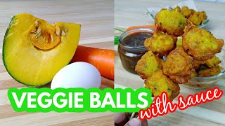 VEGGIE BALLS  Ganito ang Gawin mo sa Kalabasa at Carrot  with Fishball Sauce Recipe [upl. by Somerville]