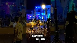 Nightlife in Rethymno On Crete Island Greece [upl. by Norvan]