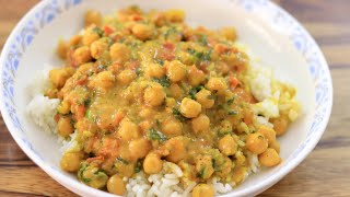 Quick and Easy Chickpea Curry Recipe [upl. by Lonni]