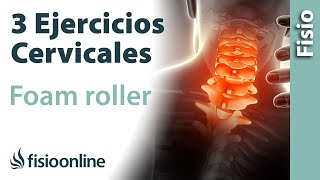 Los 3 mejores ejercicios con FOAM ROLLER para tus CERVICALES [upl. by Anchie]