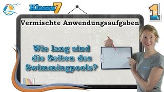 Terme und Gleichungen Anwendungsaufgaben  Klasse 7 ★ Übung 1 [upl. by Vadnee]