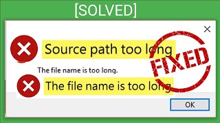 How to fix Error The File Names Would Be Too Long For The Destination Folder [upl. by Stevy]