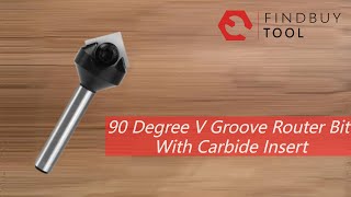 90 Degree V Groove Router Bit With Carbide Insert  Demonstration [upl. by Noral]