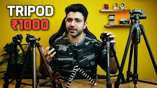 I Tested Top Tripods under ₹1000 from Amazon  GIVEAWAY [upl. by Novar]