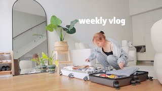 weekly vlog  packing for korea 🇰🇷 running errands new hair busy week in my life [upl. by Christopher]