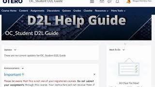 Desire2Learn D2L Orientation [upl. by Burger]