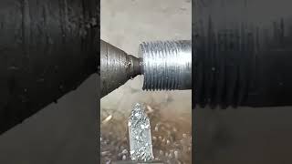 expert men A short threading screw road making a leath machine trending viralvideo thread yt [upl. by Ragen]